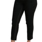 Dolce & Gabbana Elegant High Waist Skinny Black Brocade Pants