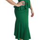 Dolce & Gabbana Enchanted Green Mermaid Midi Dress