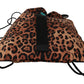 Dolce & Gabbana Chic Leopard Print Backpack for Stylish Ventures