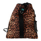 Dolce & Gabbana Chic Leopard Print Backpack for Stylish Ventures