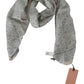 Ermanno Scervino Chic Cotton Scarf in Beige & Blue Fantasy Print