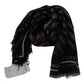 Costume National Chic Silk Scarf Bandana Hat in Monochrome