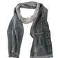 GF Ferre Elegant Blue Gray Patterned Scarf