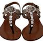 Dolce & Gabbana Elegant Strappy Sandals with Exotic Charm