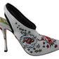 Dolce & Gabbana Chic White Multicolor Slingbacks Pumps