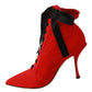 Dolce & Gabbana Elegant Red Bootie Pumps Heels