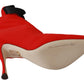 Dolce & Gabbana Elegant Red Bootie Pumps Heels