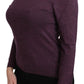 BYBLOS Elegant Turtleneck Wool Sweater in Purple