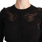 Dolce & Gabbana Elegant Cashmere Silk Blend Lace Cardigan