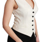 Dolce & Gabbana Elegant Sleeveless Wool-Silk Blend Vest