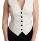 Dolce & Gabbana Elegant Sleeveless Wool-Silk Blend Vest