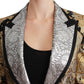 Dolce & Gabbana Elegant Gold Floral Jacquard Blazer