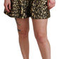 Dolce & Gabbana High Waist Black & Gold Luxe Shorts