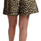 Dolce & Gabbana High Waist Black & Gold Luxe Shorts