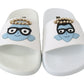 Dolce & Gabbana Elegant White Slide Sandals - Summer Chic