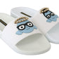 Dolce & Gabbana Elegant White Slide Sandals - Summer Chic