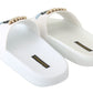 Dolce & Gabbana Elegant White Slide Sandals - Summer Chic