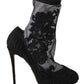 Dolce & Gabbana Embroidered Floral Stiletto Socks Booties