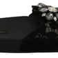 Dolce & Gabbana Elegant Floral Lace Sandals with Crystals