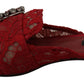 Dolce & Gabbana Radiant Red Slide Flats with Crystal Embellishments