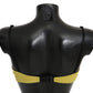 John Galliano Chic Yellow Cotton Bra by Renowned Designer