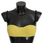 John Galliano Chic Yellow Cotton Bra by Renowned Designer