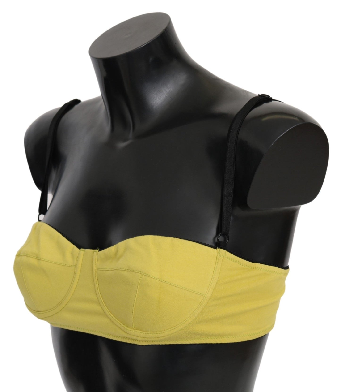 John Galliano Chic Yellow Cotton Bra by Renowned Designer