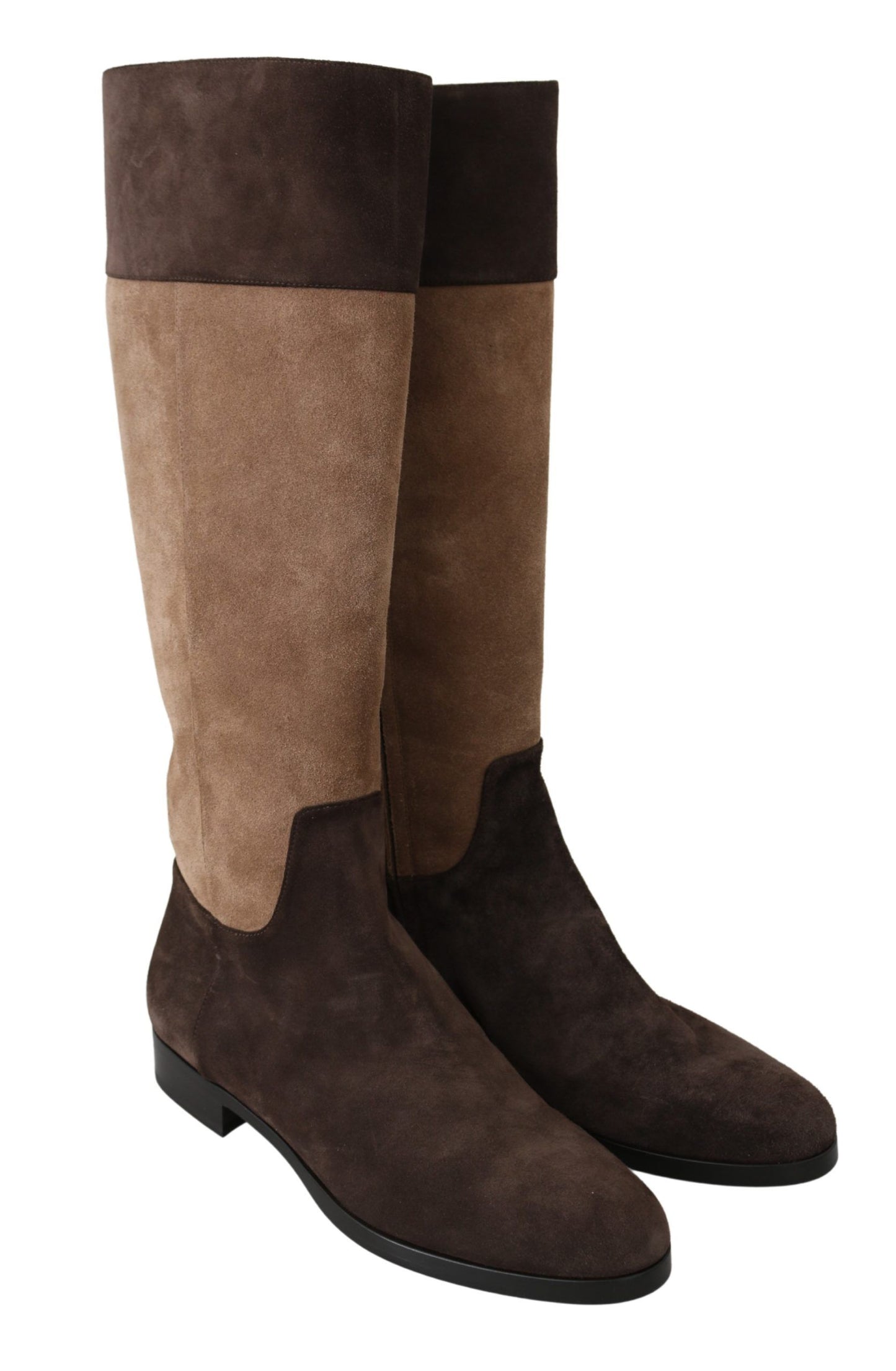 Dolce & Gabbana Chic Leather Knee-High Boots in Brown