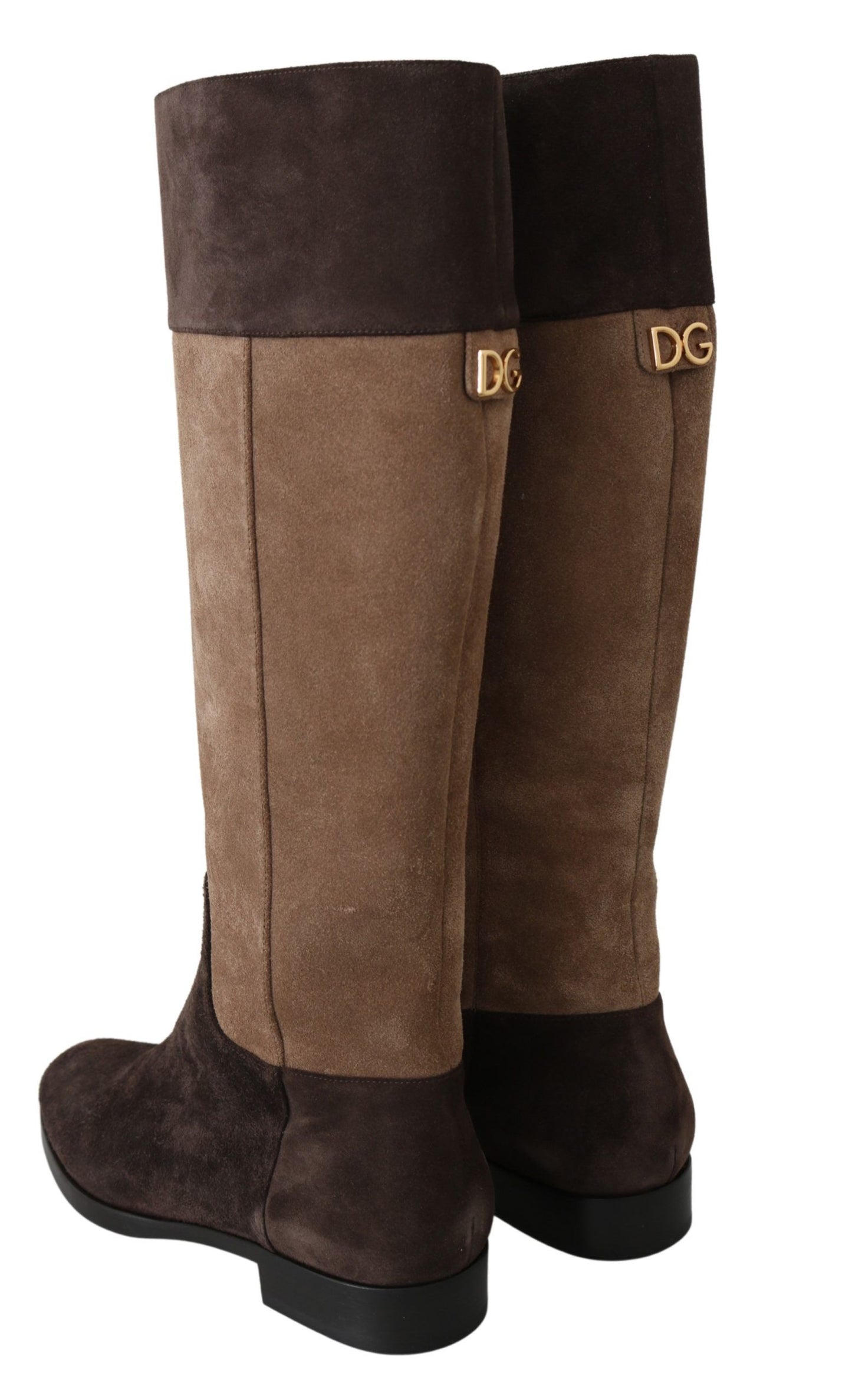 Dolce & Gabbana Chic Leather Knee-High Boots in Brown