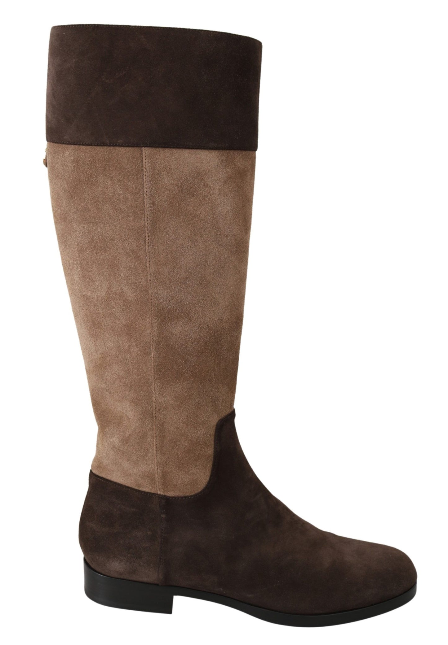 Dolce & Gabbana Chic Leather Knee-High Boots in Brown