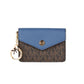 Michael Kors Kala Small Signature Leather Flap Key Ring Card Case (Dark Chambray)