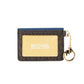 Michael Kors Kala Small Signature Leather Flap Key Ring Card Case (Dark Chambray)