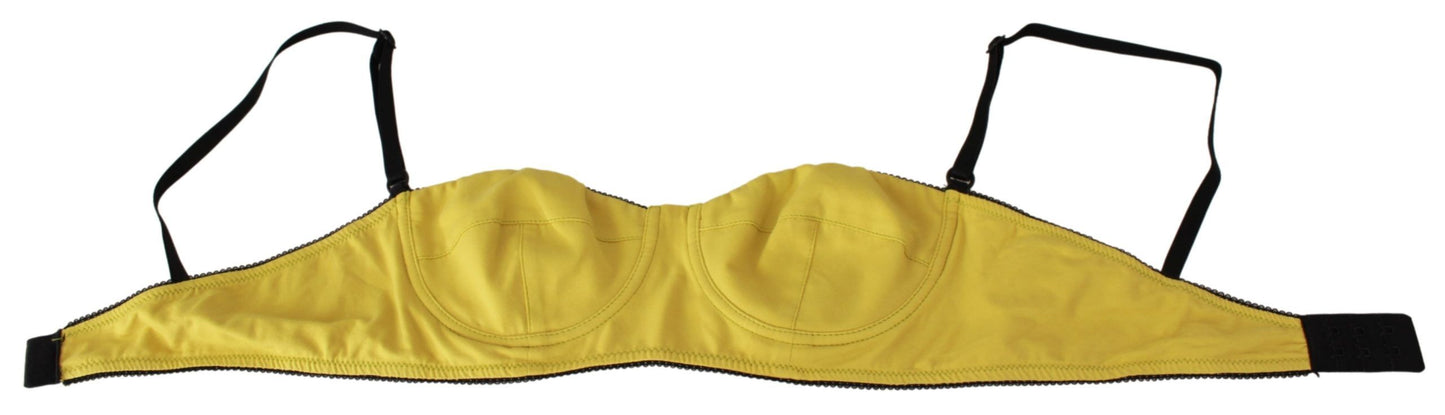 John Galliano Sunshine Yellow Cotton Blend Bra