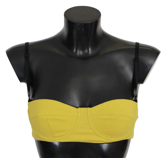 John Galliano Sunshine Yellow Cotton Blend Bra