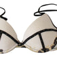 Just Cavalli Elegant White Push-Up Bra With Logo Details