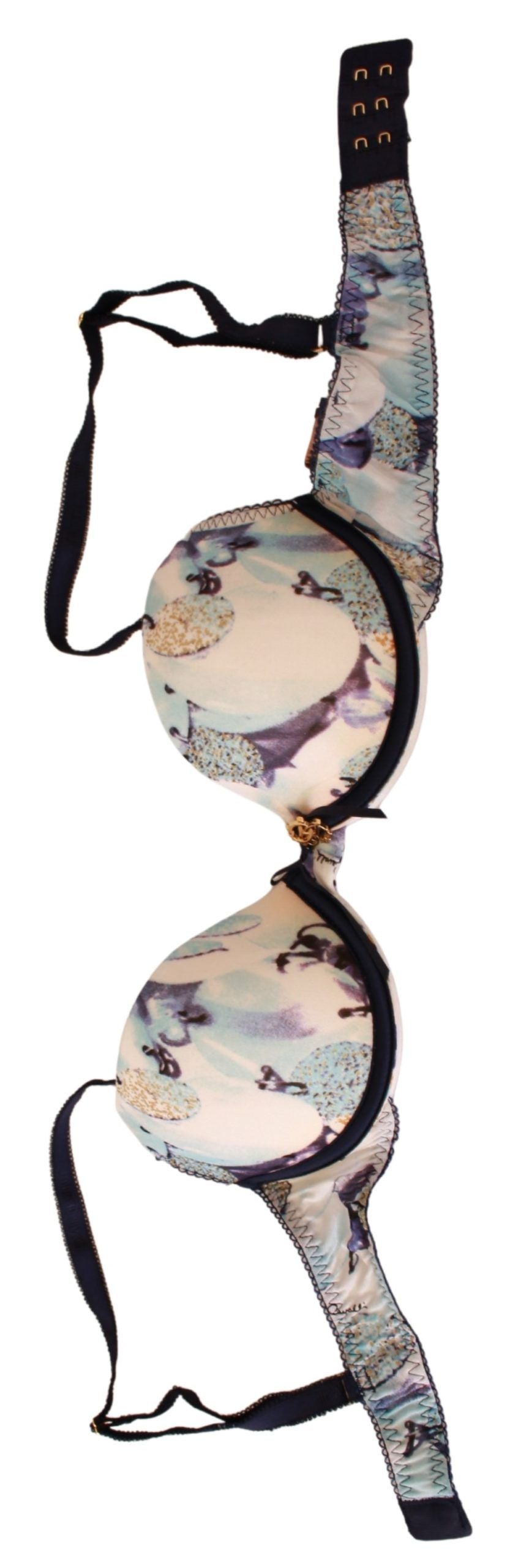 Roberto Cavalli Elegant Push-Up Bra in Blue Print