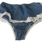 Ermanno Scervino Chic Denim Blue Cotton Bottoms