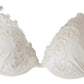 Ermanno Scervino Chic White Lace Push Up Bra Luxury Lingerie