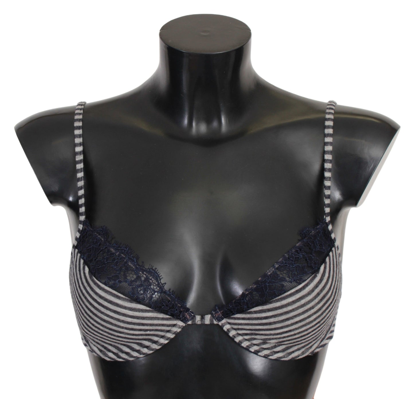 Ermanno Scervino Blue Stripes Lace Reggiseno Bra