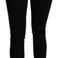 Dolce & Gabbana Sleek Black Mid Waist Slim Fit Cropped Jeans