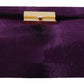 Dolce & Gabbana Chic Velvet Crocodile-Print Clutch Bag