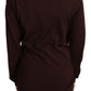 Dolce & Gabbana Elegant Maroon Virgin Wool Cardigan