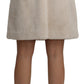 Dolce & Gabbana Beige High Waist A-Line Mini Skirt