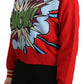 Dolce & Gabbana Radiant Red Cartoon Motive Cashmere Sweater