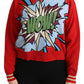 Dolce & Gabbana Radiant Red Cartoon Motive Cashmere Sweater