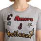 Dolce & Gabbana Sequined Motive Cotton Tee