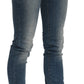 John Galliano Chic Blue Washed Slim Fit Denim Trousers