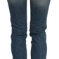 John Galliano Chic Blue Washed Slim Fit Denim Trousers