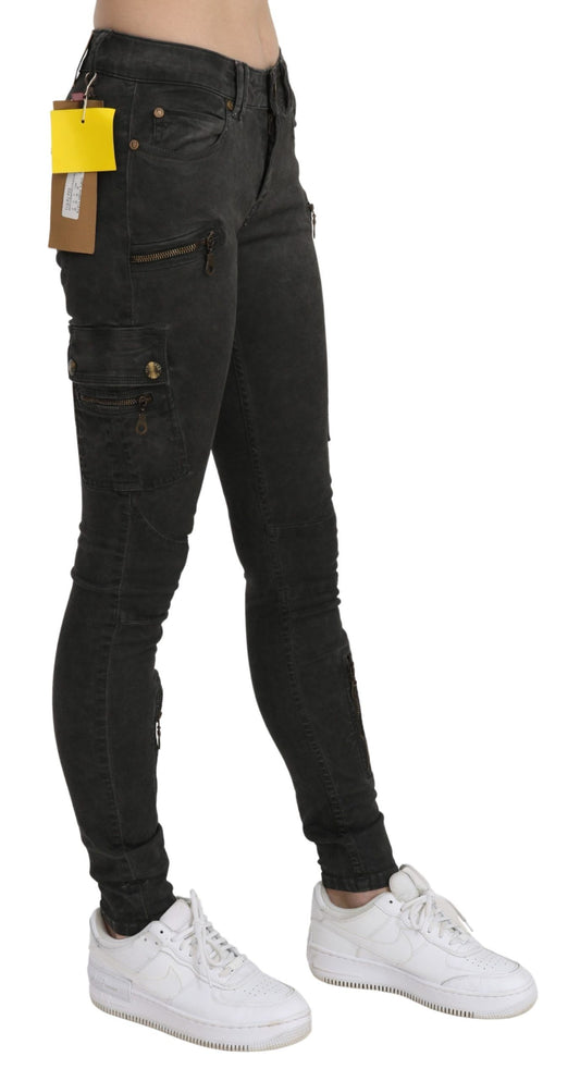 John Galliano Chic Black Mid Waist Flared Jeans