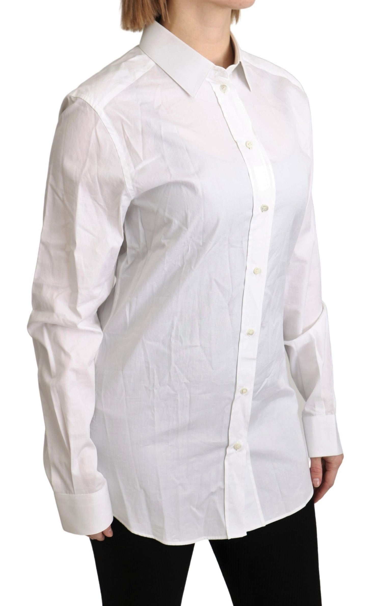 Dolce & Gabbana Elegant White Cotton Dress Shirt